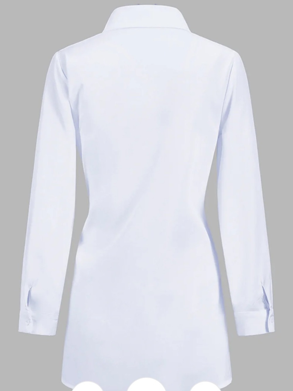 White Tie-Waist Button Front Shirt - Picture 3 of 6